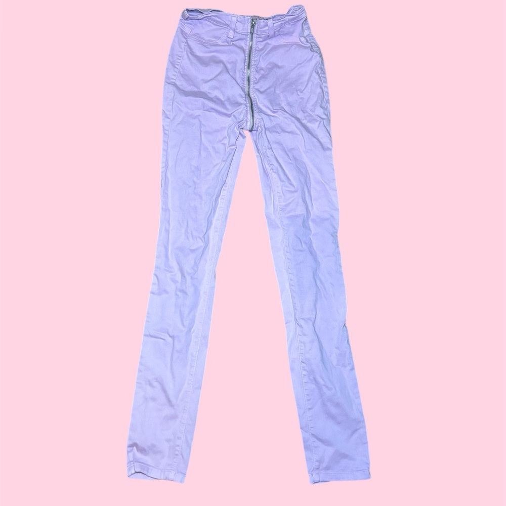 Lavender High-Waisted Pants